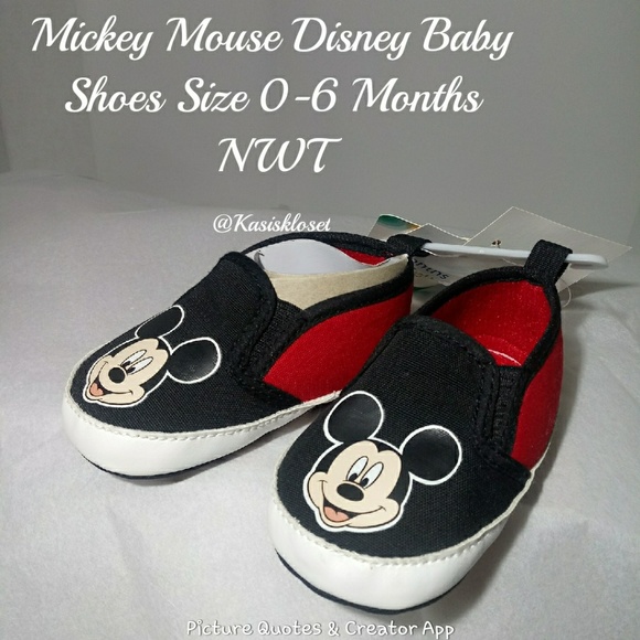 Mickey Mouse Crib Shoes Size 0//6 Months for Boys or Girls
